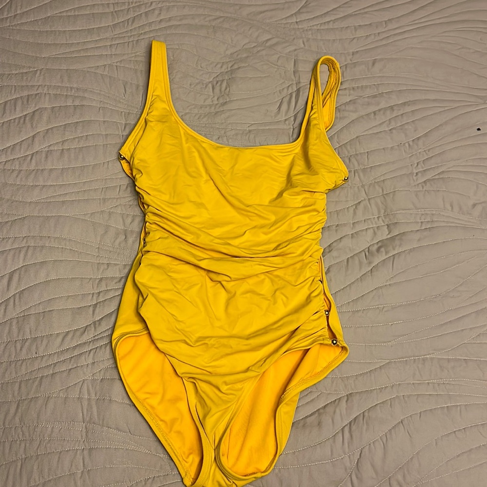 CARMEN MARC VALVO beaded side swimsuit